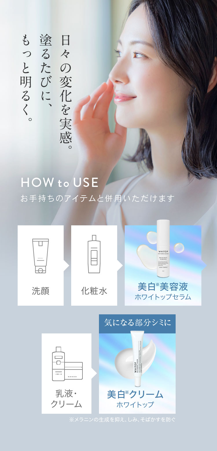 薬用美白保湿美容液】 ホワイトップ セラム 30ml 人気TOP3の美白有効